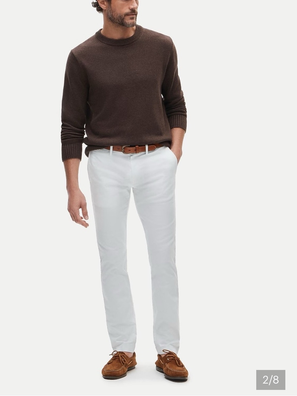J. CREW 484 Slim-fit stretch chino pant in White Size 32/30